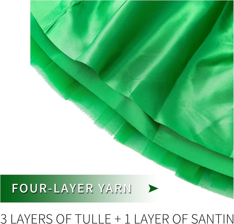Jastore Girls Tutu Skirt 4 Layers Tulle Tutus for Girls Fluffy Ballet Dress Up for Toddler Kids Children - Image 3